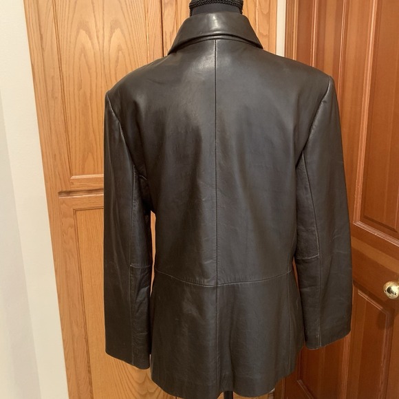 Jones New York Leather Jackets Women's Medium Full Zip - Picture 2 of 12